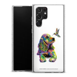 Silikon Glitter Case transparent-silber