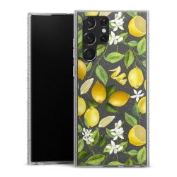 Silikon Glitter Case transparent-silber