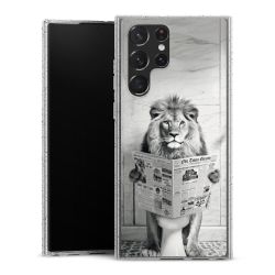 Silikon Glitter Case transparent-silber