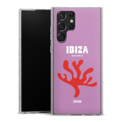 Silikon Glitter Case transparent-silber