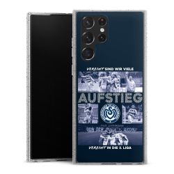 Silikon Glitter Case transparent-silber