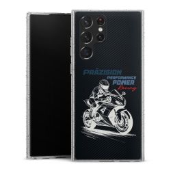 Silikon Glitter Case transparent-silber