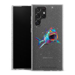 Silikon Glitter Case transparent-silber