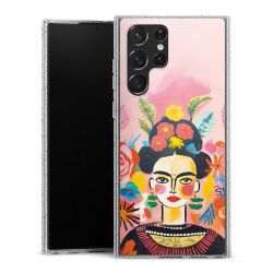 Silikon Glitter Case transparent-silber