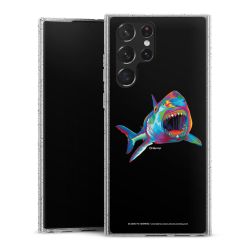 Silikon Glitter Case transparent-silber