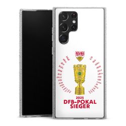 Silikon Glitter Case transparent-silber