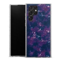 Silikon Glitter Case transparent-silber