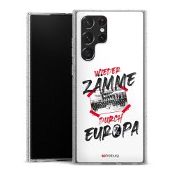 Silikon Glitter Case transparent-silber