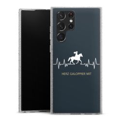 Silikon Glitter Case transparent-silber