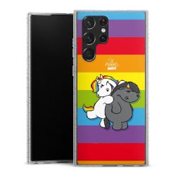 Silikon Glitter Case transparent-silber