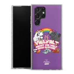 Silikon Glitter Case transparent-silber