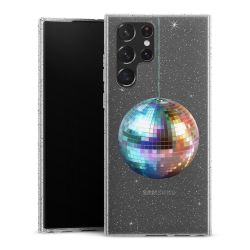 Silikon Glitter Case transparent-silber