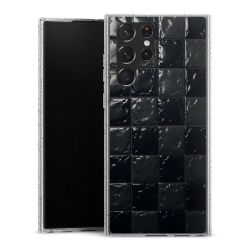 Silikon Glitter Case transparent-silber