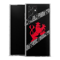 Silikon Glitter Case transparent-silber