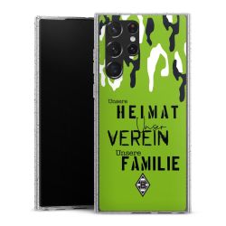 Silikon Glitter Case transparent-silber