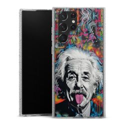 Silikon Glitter Case transparent-silber