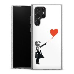 Silikon Glitter Case transparent-silber