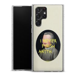 Silikon Glitter Case transparent-silber