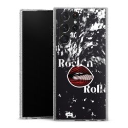 Silikon Glitter Case transparent-silber