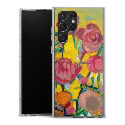 Silikon Glitter Case transparent-silber