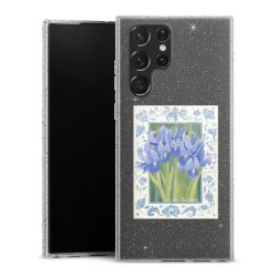 Silikon Glitter Case transparent-silber