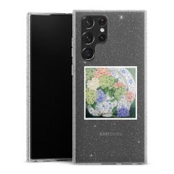 Silikon Glitter Case transparent-silber