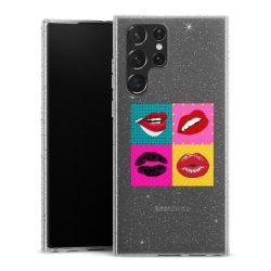 Silikon Glitter Case transparent-silber