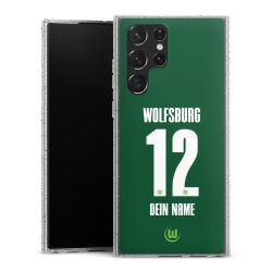 Silikon Glitter Case transparent-silber