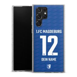 Silikon Glitter Case transparent-silber