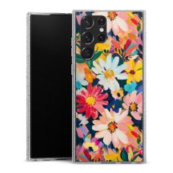 Silikon Glitter Case transparent-silber