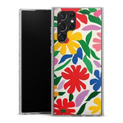 Silikon Glitter Case transparent-silber