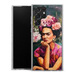 Silikon Glitter Case transparent-silber