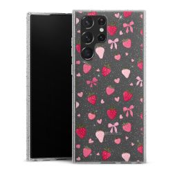 Silikon Glitter Case transparent-silber