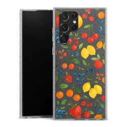 Silikon Glitter Case transparent-silber