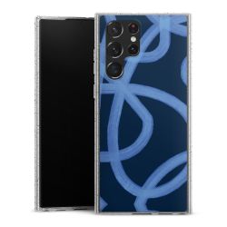 Silikon Glitter Case transparent-silber