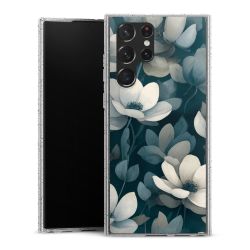 Silikon Glitter Case transparent-silber