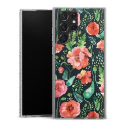 Silikon Glitter Case transparent-silber