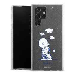 Silikon Glitter Case transparent-silber