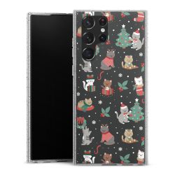 Silikon Glitter Case transparent-silber