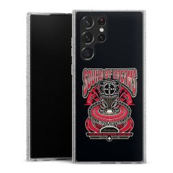 Silikon Glitter Case transparent-silber