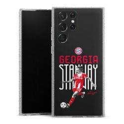 Silikon Glitter Case transparent-silber