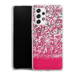 Silicone Glitter Case silver glitter