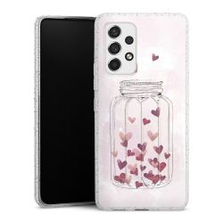 Silikon Glitter Case transparent-silber