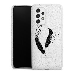 Silicone Glitter Case silver glitter