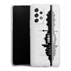 Silikon Glitter Case transparent-silber