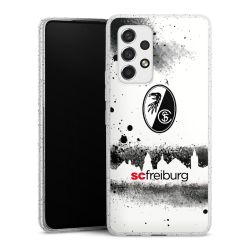 Silikon Glitter Case transparent-silber