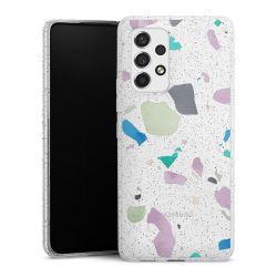 Silicone Glitter Case silver glitter