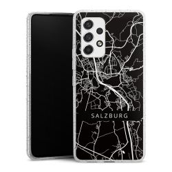 Silikon Glitter Case transparent-silber