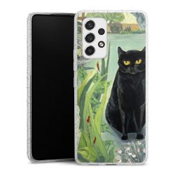 Silikon Glitter Case transparent-silber