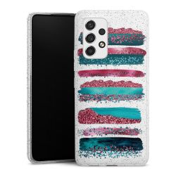 Silicone Glitter Case silver glitter